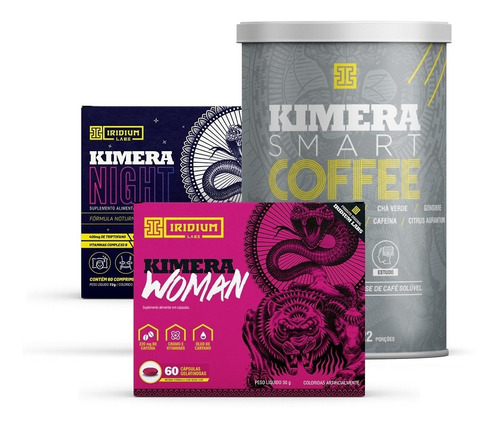 Iridium Labs Kit Kimera Woman + Kimera Night + Kimera Smart Coffee Sabor Café