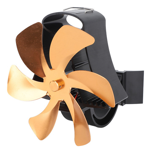 Ventilador Dorado Para Chimenea, 6 Aspas, Magnético, Montaje
