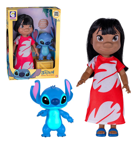 Boneca Lilo + Stitch Bonecos Articulados Filme 2025 Disney