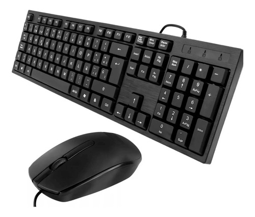 Kit Teclado Y Mouse Pc Letra Ñ Español - Generico Funcional