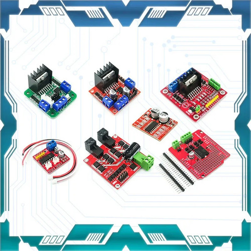 Motor De Corriente Continua L298n Versión Roja - Módulo De P