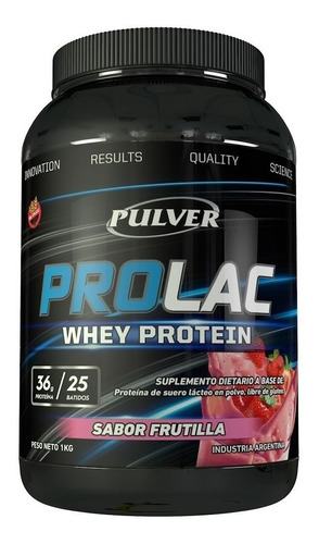 Imagen 1 de 1 de Suplemento en polvo Pulver  Prolac Whey Protein proteínas sabor frutilla en pote de 1kg
