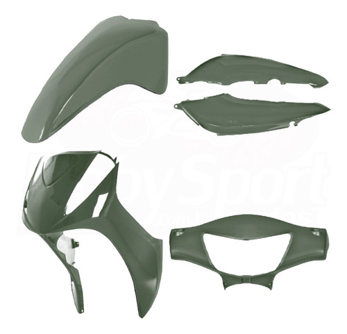 Kit Carenagem Verde Honda Biz 125 2011 Melc 3k3606