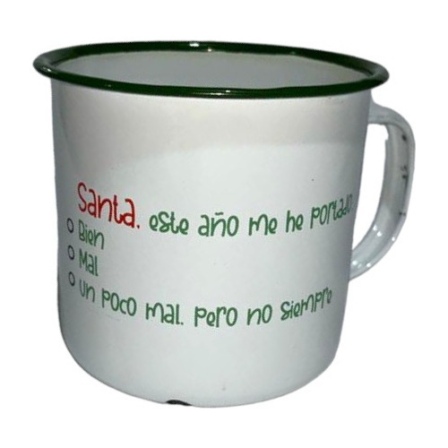 Taza De Peltre Navideña Regalo-intercambio-fiestas-decoracio