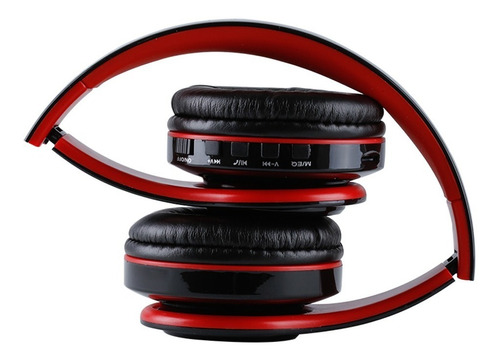 Cic Fone De Ouvido Bluetooth Headphone Dobrável Cartão Micro Cor Vermelho