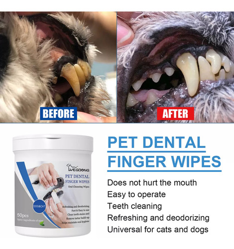 Toallitas Húmedas Para Limpiar Los Dientes De Los Perros
