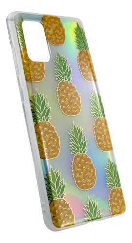 Funda Diseño Tornasolada Piñas Para Samsung A71