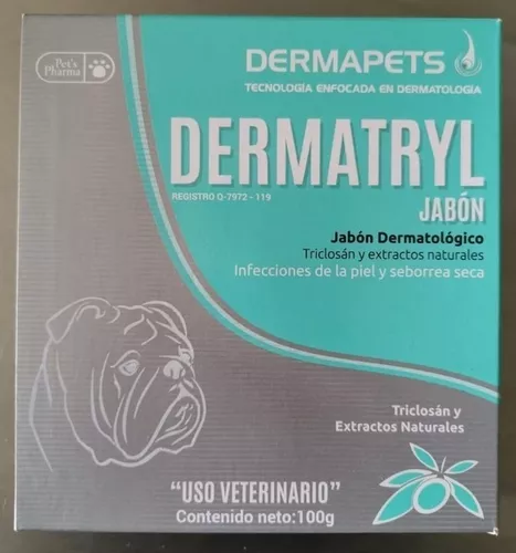 Jardines paraguas Regularmente Jabón Dermatryl 100 Gramos Dermatológico Pet´s Pharma