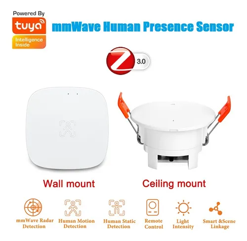Sensor De Presencia Humana Tuya Zigbee Mmwave Con Micrófono
