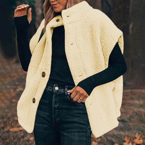 Chaqueta Para Mujer, Abrigos De Moda De Invierno Con Botones
