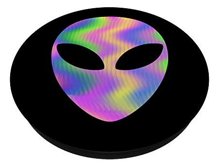 Alien Face Retro Tie Dye Pop Socket, Para Amantes De Los Ovn