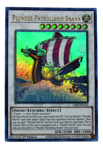 Carta Original Anime Yugioh Plunder Patrollship Brann Konami