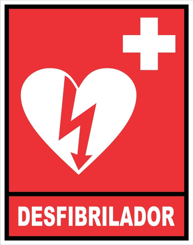 Cartel Desfibrilador Hospital Dea 22x28 Pai 1mm