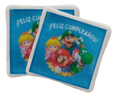 Cumpleaños Mario Bros Galleta Paquete 20 Pzas