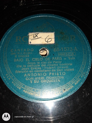 Pasta Antonio Prieto Fidanzini Rca Victor C99