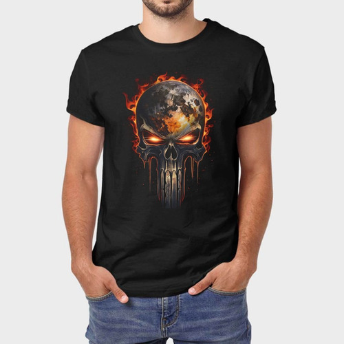 Camiseta Masculino Punisher Caveira 3d