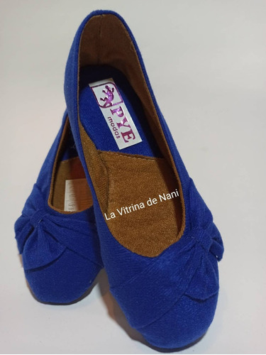 Zapatos Para Niñas Gamuzados. Zapatillas Talla 29 Azul Rey