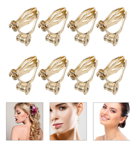 Pendientes Con Clip Para Mujer, Base Adaptadora, 8 Unidades