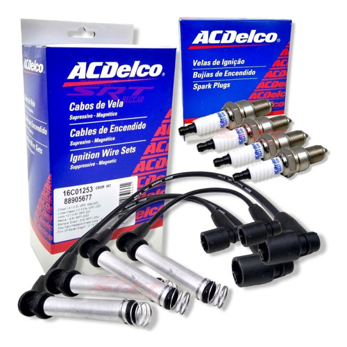 Kit Cable Y Bujias Chevrolet Acdelco Corsa 1.6 Meriva 1.8 8v