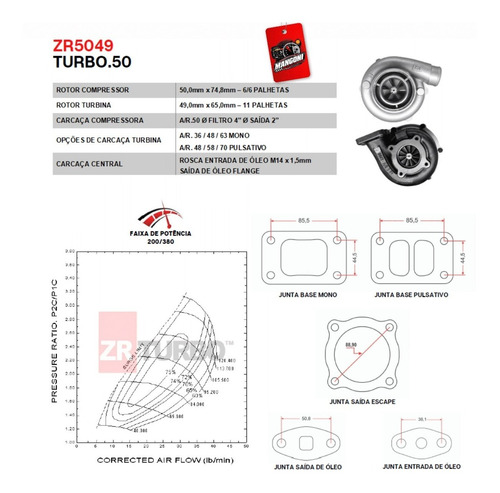 Imagem 4 de 6 de Turbina Zr Turbo .50 /48 .50/58 .50/70 Pulsativa + Brindes