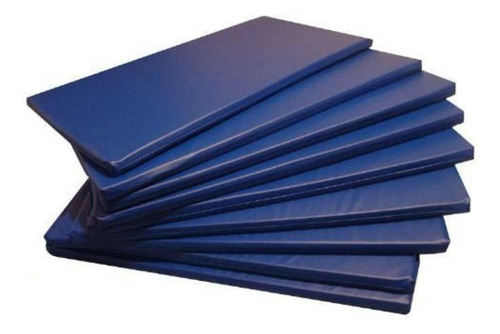 Kit 10 Colchonetes Ginástica, Academia 100 X 60 X 3 Cm Azul