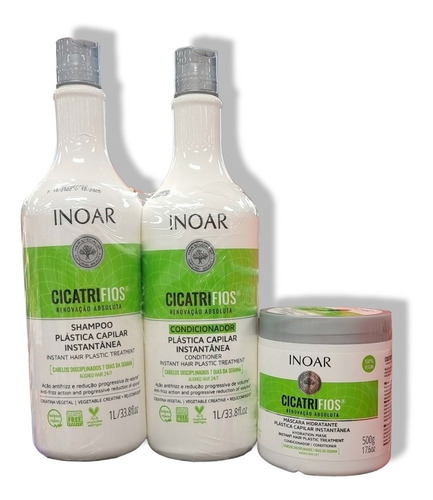 Inoar Kit Dúo Cicatrifios 1lt+cicatrifios Mascara 500gr