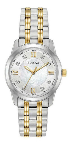 Reloj Mujer Authentic Bulova Two-tone Acero Inox 8 Diamond A