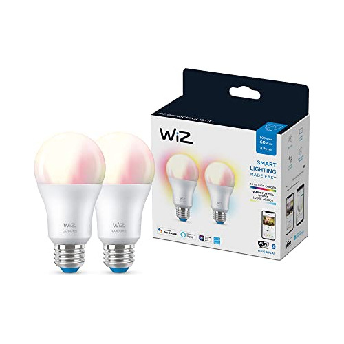 Wiz Conectado 2-paquete De Color 60w A19 Inteligente V3rcq
