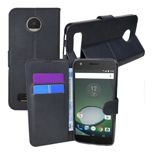 Capa Carteira Flip Vermelha Motorola Moto Z Play 2016 Xt1635