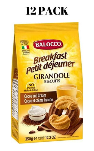 Galletas Italianas Girandole Biscuits  Balocco 350 G X 12 Pz