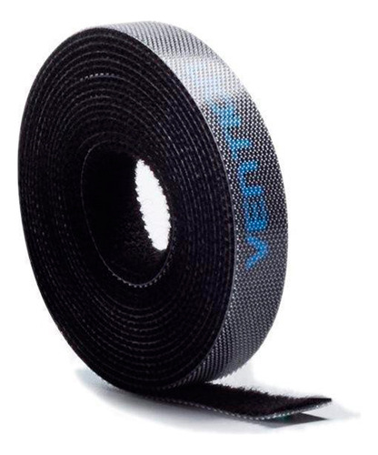 Tira Organizadora De Cable VENTION - Cinta con Velcro Autoadhesivo - 2 Metros Color Negro Premium - Precinto Pasacables para Auto PC Instrumentos electordomesticos Correa Rollo Abrojo - KAABH