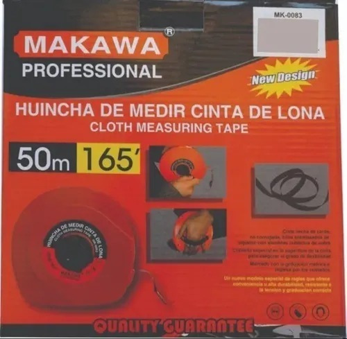 Huincha Para Medir De Lona 50 Metros Makawa Mk-0083