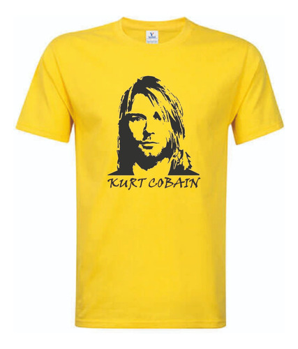 Polera Kurt Cobain Rock Banda Rock Nirvana 80  Polo Algodón