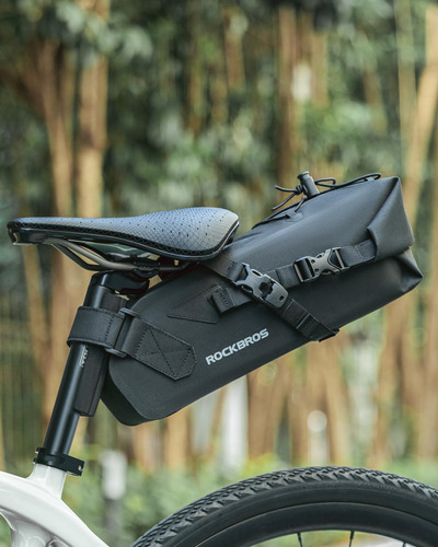 Bolsa De Asiento Impermeable Rockbros Modelo Bikepacking 3l Negro