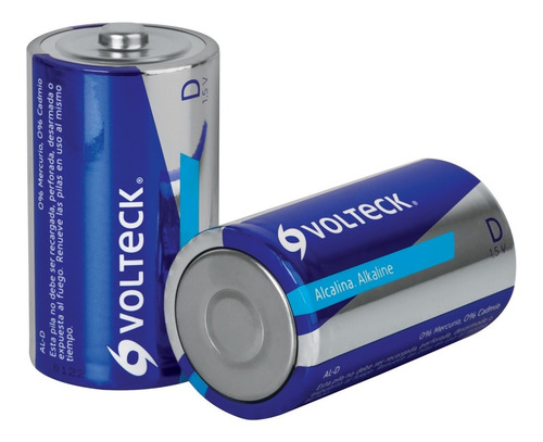 Pila Alcalina Tamaño D, Blister Con 2 Pzas, Volteck