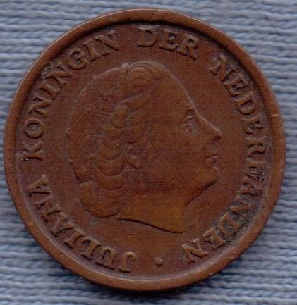 Imagen 2 de 2 de Holanda 1 Cent 1950 * Juliana I *