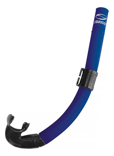 Snorkel Dua De Mergulho Pesca Sub Seasub Tubo Maior Conforto Cor Azul