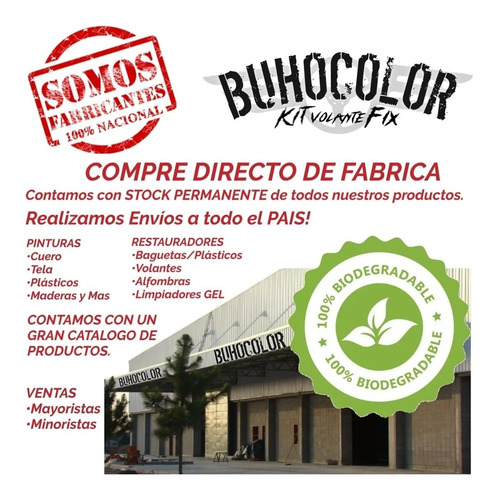 Imagen 3 de 3 de Kit Reparador Completo Tinte Butacas Corte Ecocuero Cuero