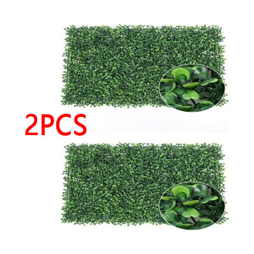 2 Placas De Pared, Color Verde Artificial, Color Inglés, 40