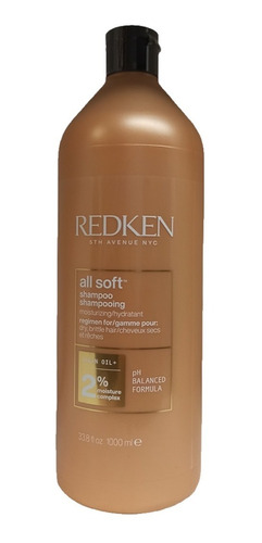 Redken All Soft  Shampoo - 1000ml New Look