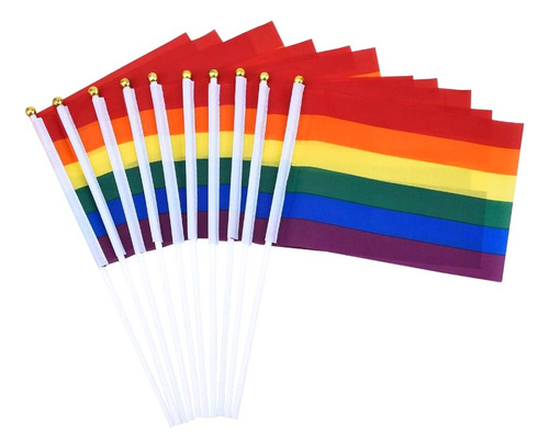 Mini Banderas Lgbt De Mano Orgullo Gay Bandera Arcoiris