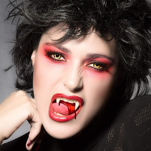 12 Pare Dientes Vampiro Colmillos Dientes Falsos P Halloween