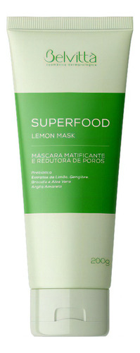 Superfood Lemon Mask 200g - Redutora De Poros, Peles Oleosas Tipo De Pele Os Tipos De Pele