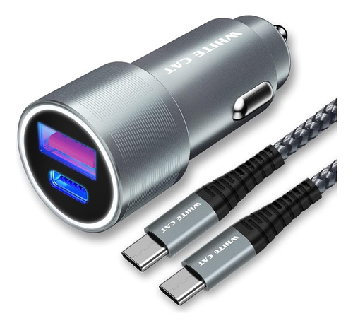 Cargador De Coche Usb C, Adaptador De Cargador De Coche De 3