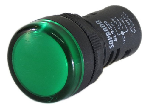 Sinalizador 22mm (2,2cm) Verde 24vca/vcc- Soprano