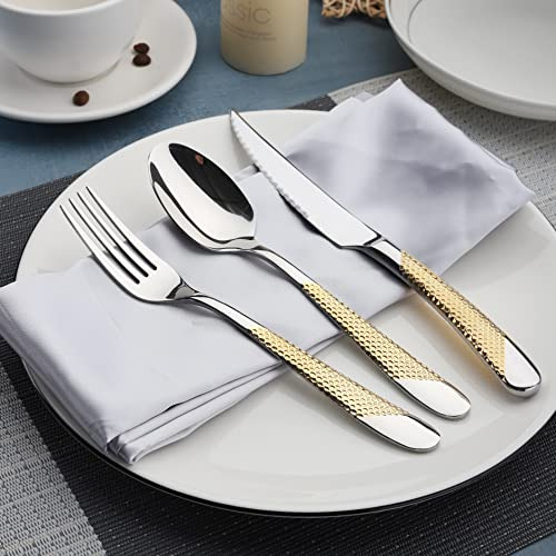Set Cubiertos Oro Plata 40 Pzs. Acero Inox. Para 8, Hogar,