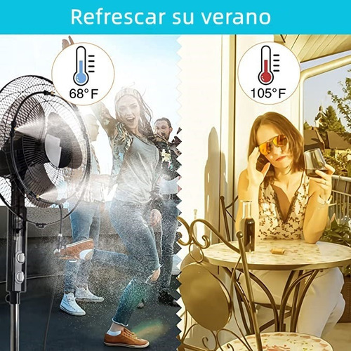 A Kit Ventilador Nebulización Refrigeración Para Jardín