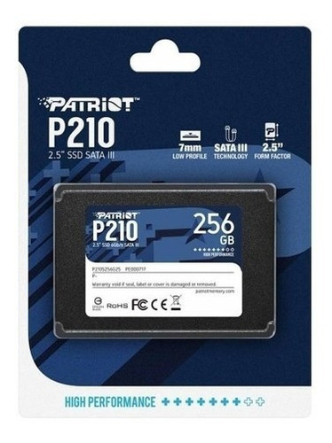 Disco Duro Patriot Solido 256gb Ssd 2.5 Sata 3 P210