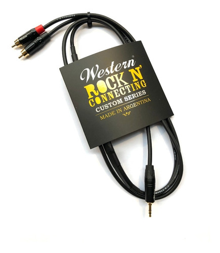Cable Western Mini Plug Stereo 3.5mm A Dos Rca - 3mts