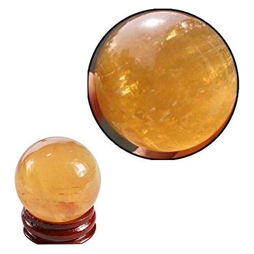 1 Uds 40mm Amarillo   Citrino Cuarzo Cristal Esfera Bol...